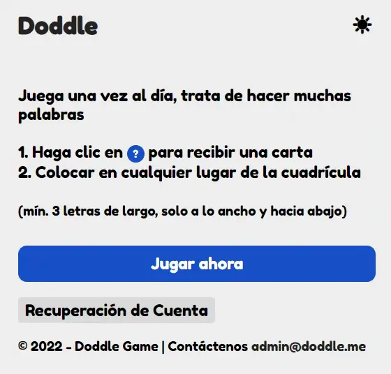 Spanish Doddle instructions